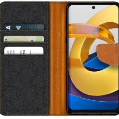 Xiaomi Poco X4 GT - Jeanslook Klapphülle mit Kartenfach