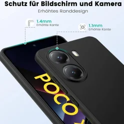 Xiaomi Poco X7 Pro - Slim Silikon Backcover Schwarz