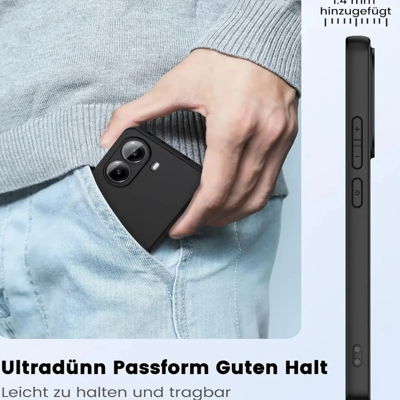 Xiaomi Poco X7 Pro - Slim Silikon Backcover Schwarz