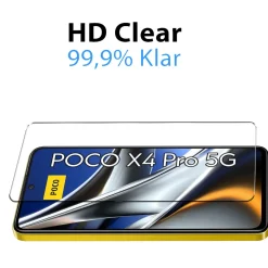 Xiaomi Poco X4 Pro 5G - 9H Displayschutzfolie 2x Display & Kamera