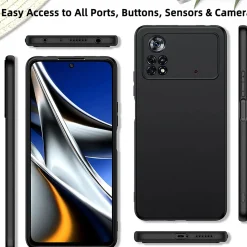 Xiaomi Poco X4 Pro 5G - Slim Silikon Backcover Schwarz