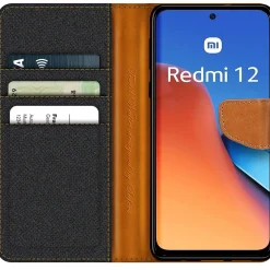 Xiaomi Redmi 12 - Jeanslook Klapphülle mit Kartenfach