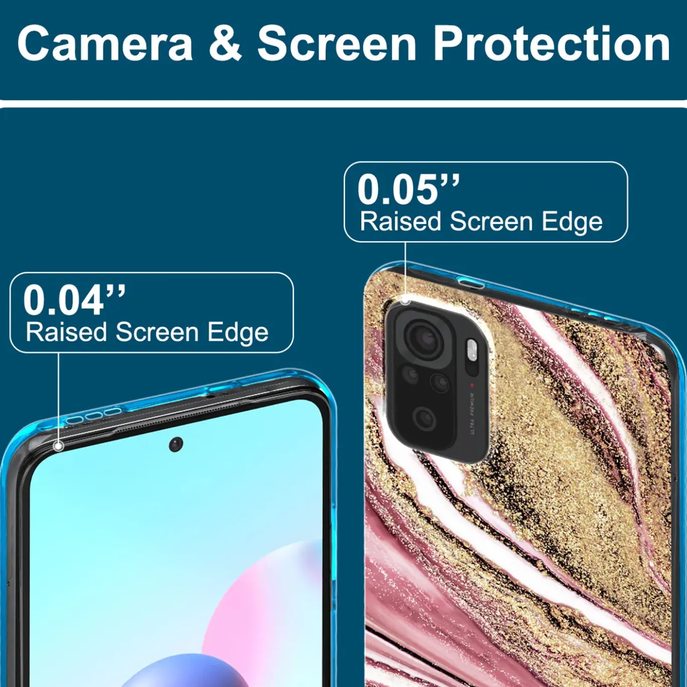 Xiaomi Redmi 10 - Marmor & Sand Design Hülle