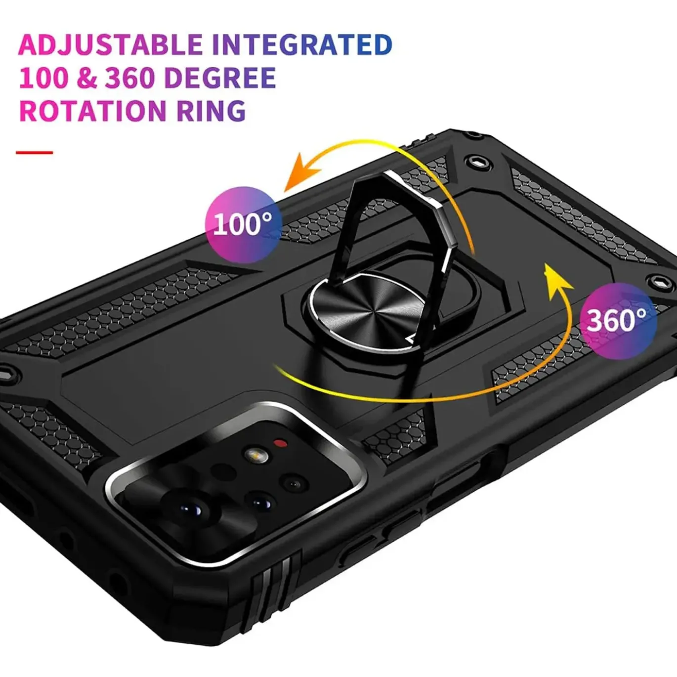 Xiaomi Redmi 10 - Outdoor Hardcase mit Ringhalter