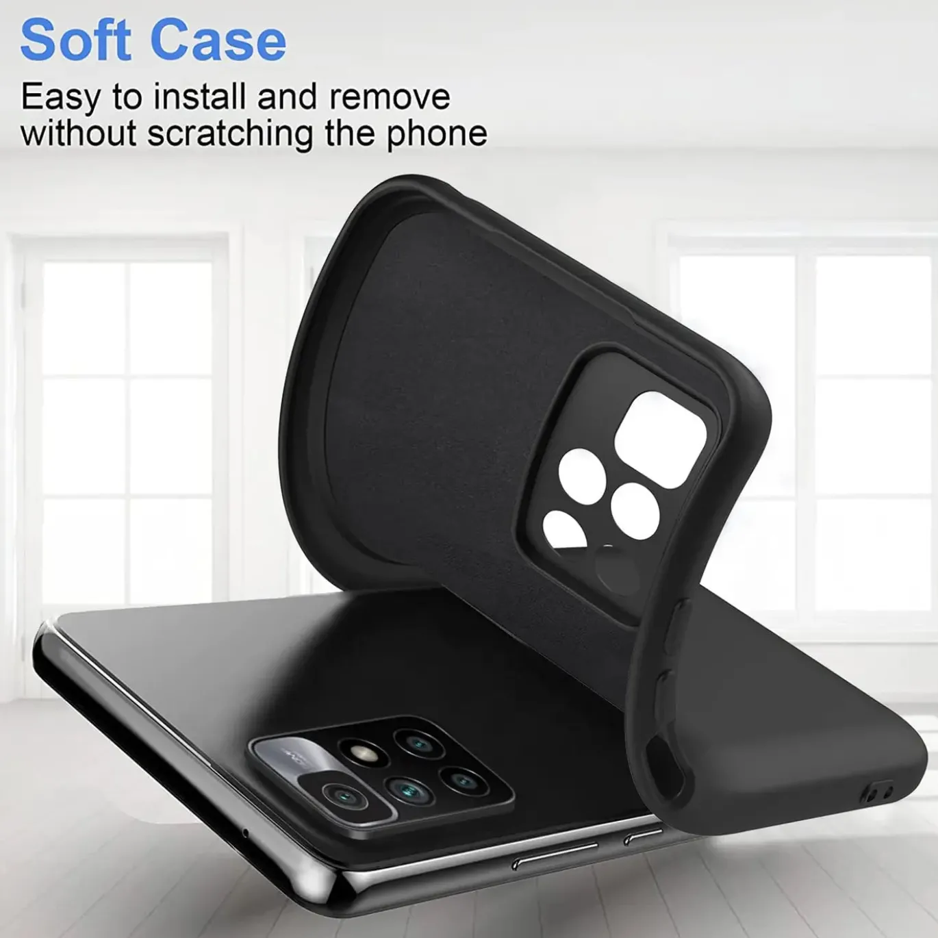 Xiaomi Redmi 10 - Slim Silikon Backcover Schwarz