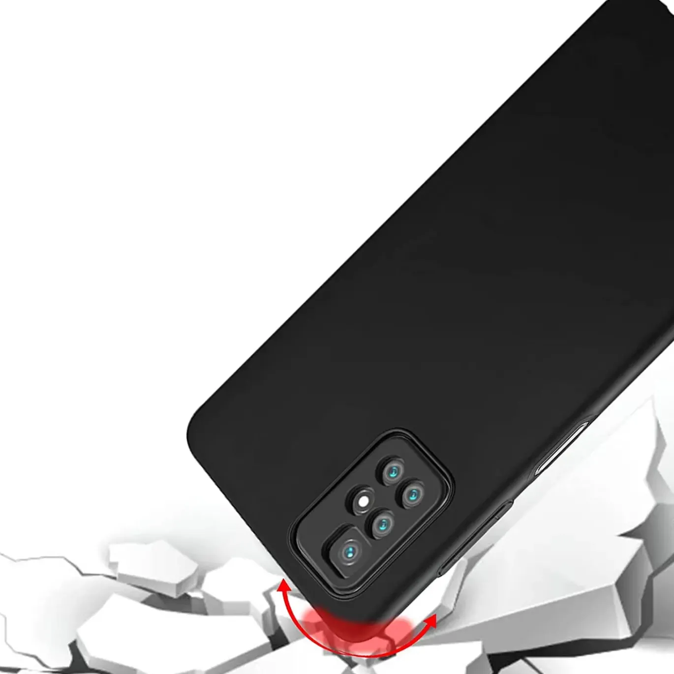 Xiaomi Redmi 10 - Slim Silikon Backcover Schwarz