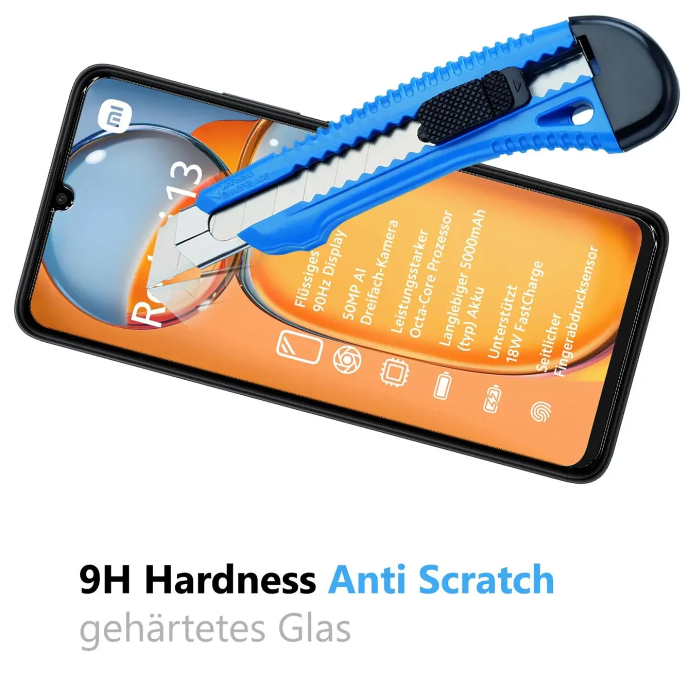 Xiaomi Redmi 13 - 2x 9H Panzer Glasfolie, Displayfolie