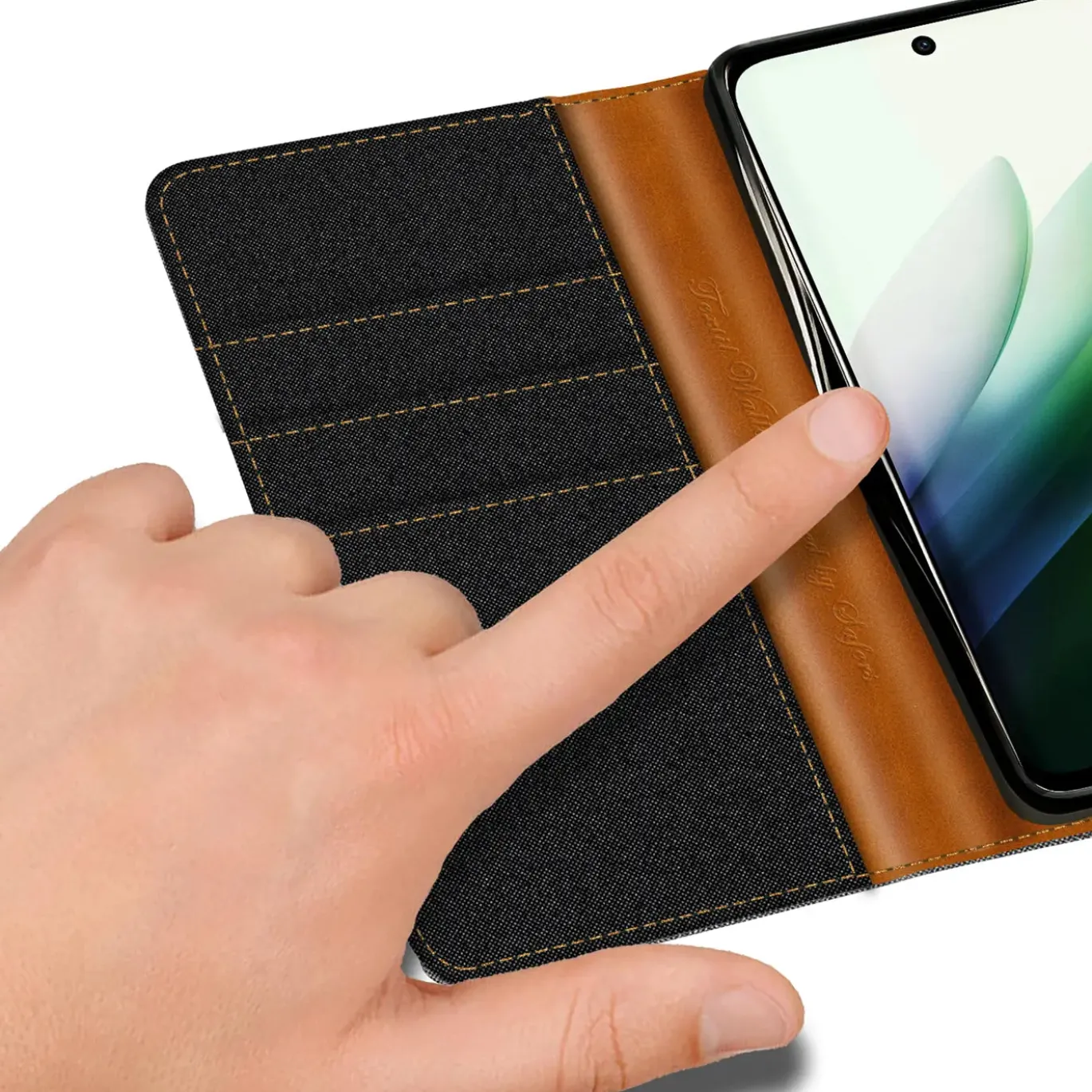 Xiaomi Redmi 15 4G/5G - Jeanslook Klapphülle mit Kartenfach