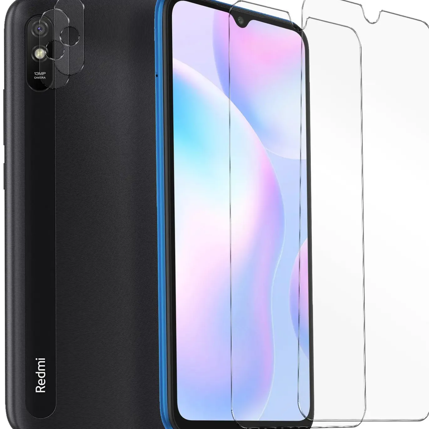 Xiaomi Redmi 9A - 9H Displayschutzfolie 2x Display & Kamera