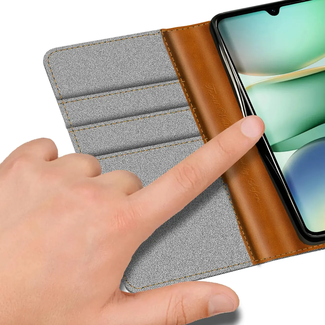 Xiaomi Redmi A5 - Jeanslook Klapphülle mit Kartenfach