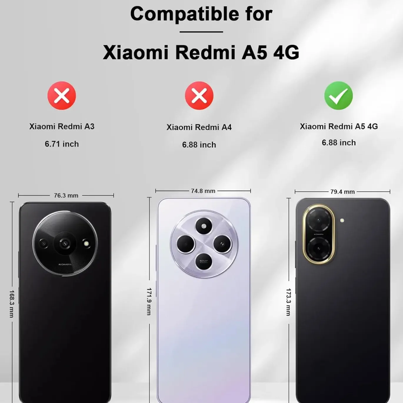 Xiaomi Redmi A5 - Jeanslook Klapphülle mit Kartenfach