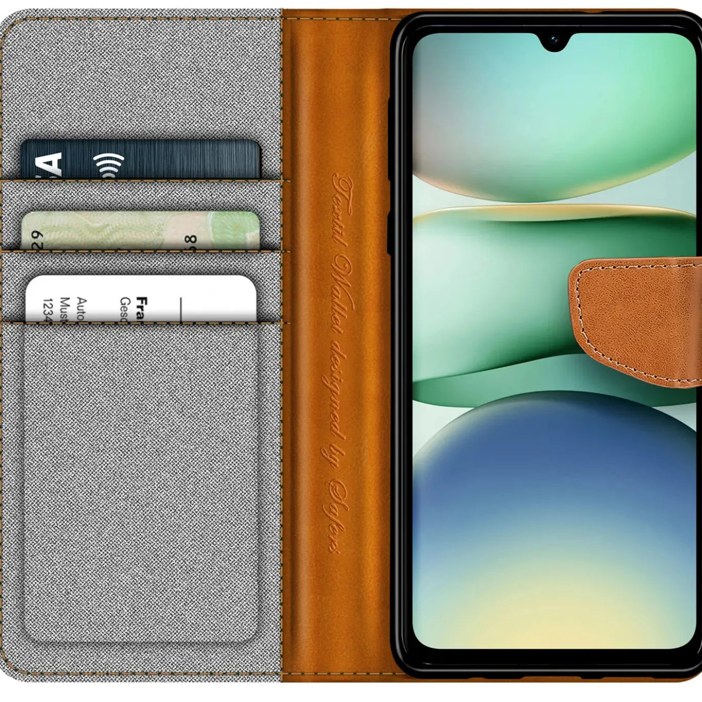 Xiaomi Redmi A5 - Jeanslook Klapphülle mit Kartenfach