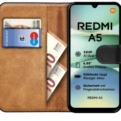 Xiaomi Redmi A5 - Klapphülle mit Kartenfächern