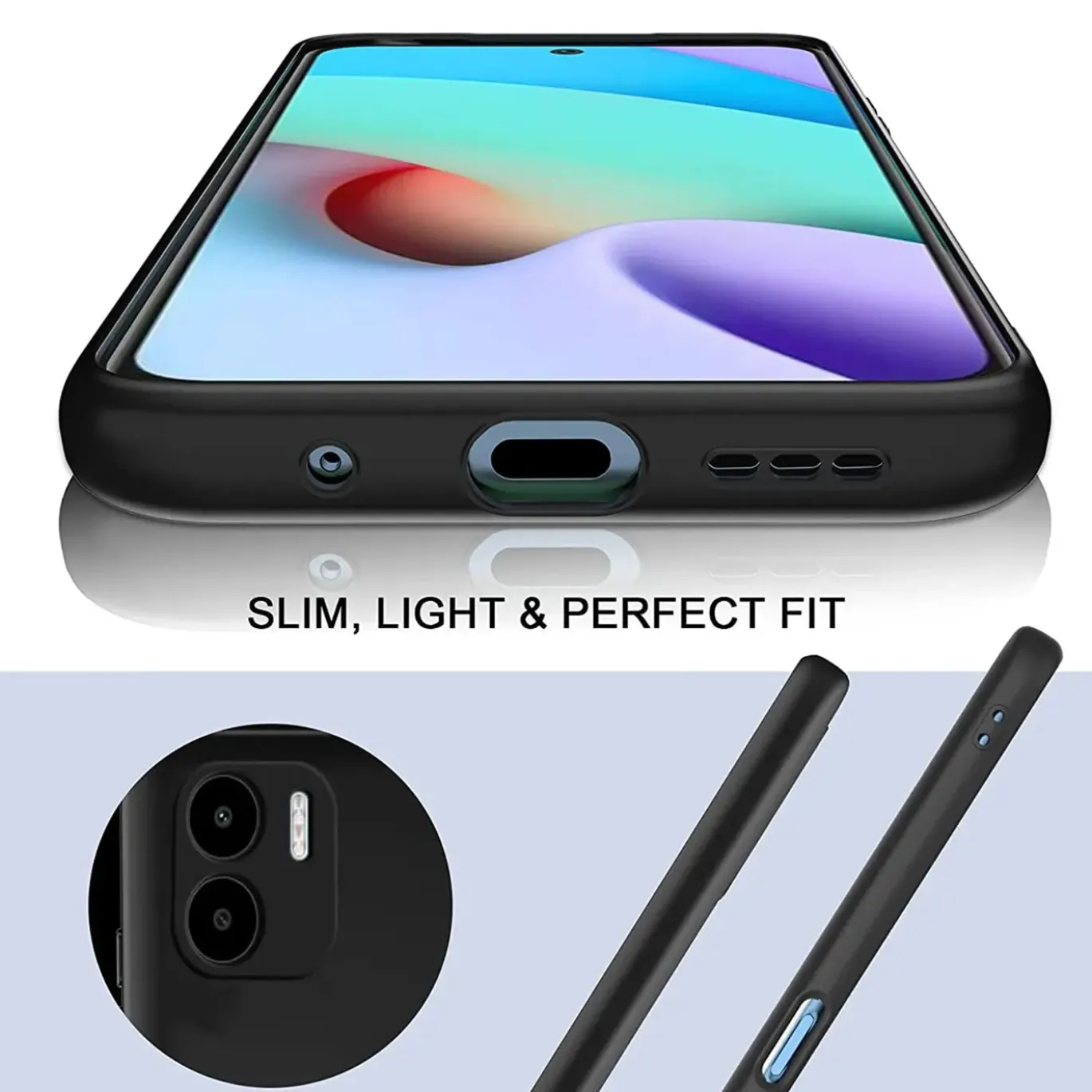 Xiaomi Redmi A1 - Slim Silikon Backcover Schwarz