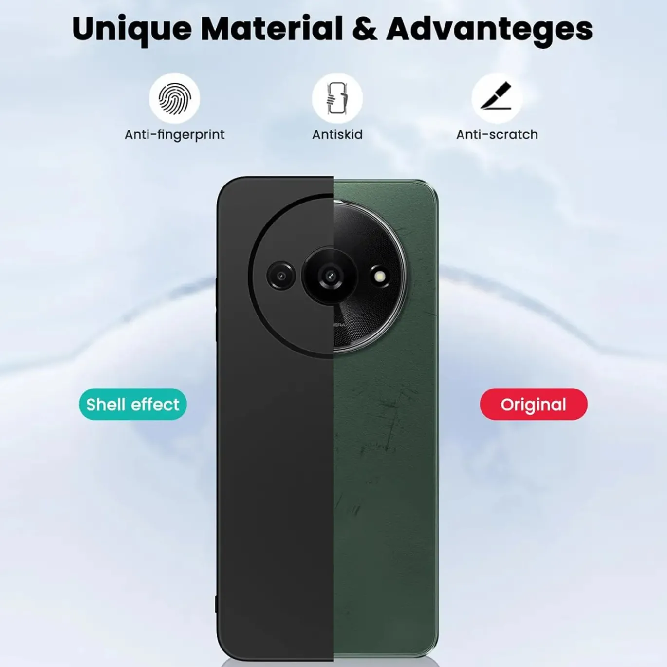 Xiaomi Redmi A3 - Slim Silikon Backcover Schwarz