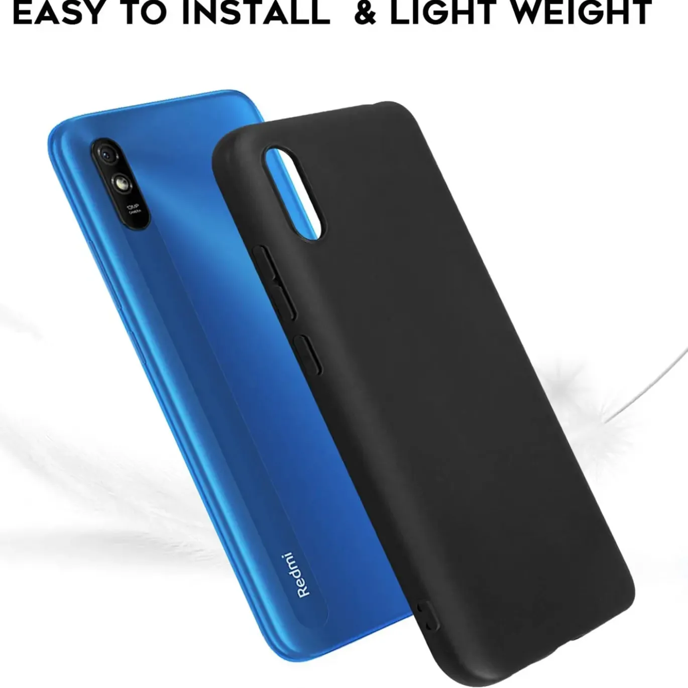 Xiaomi Redmi 9A - Slim Silikon Backcover Schwarz