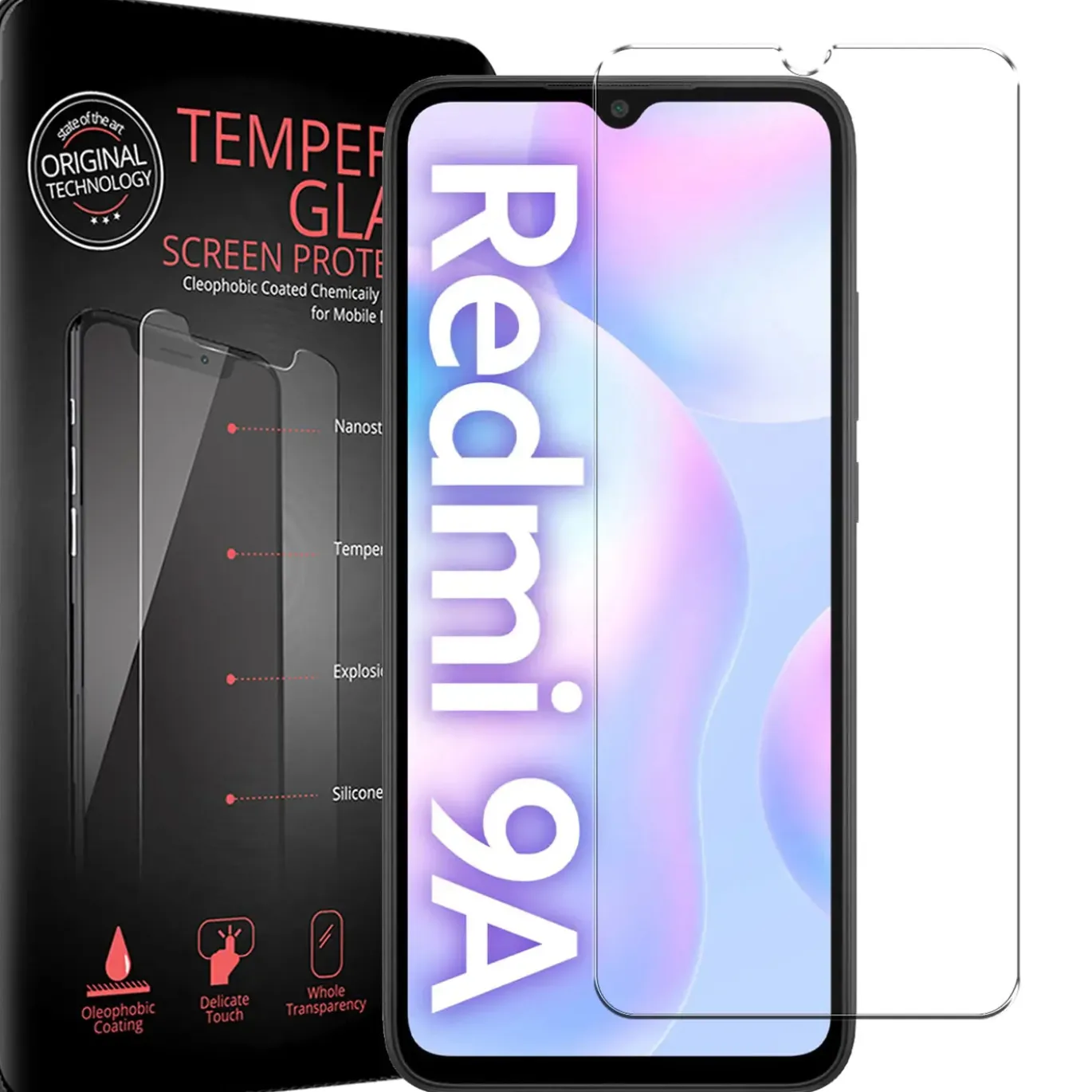 Xiaomi Redmi 9A - 2x 9H Panzer Glasfolie, Displayfolie