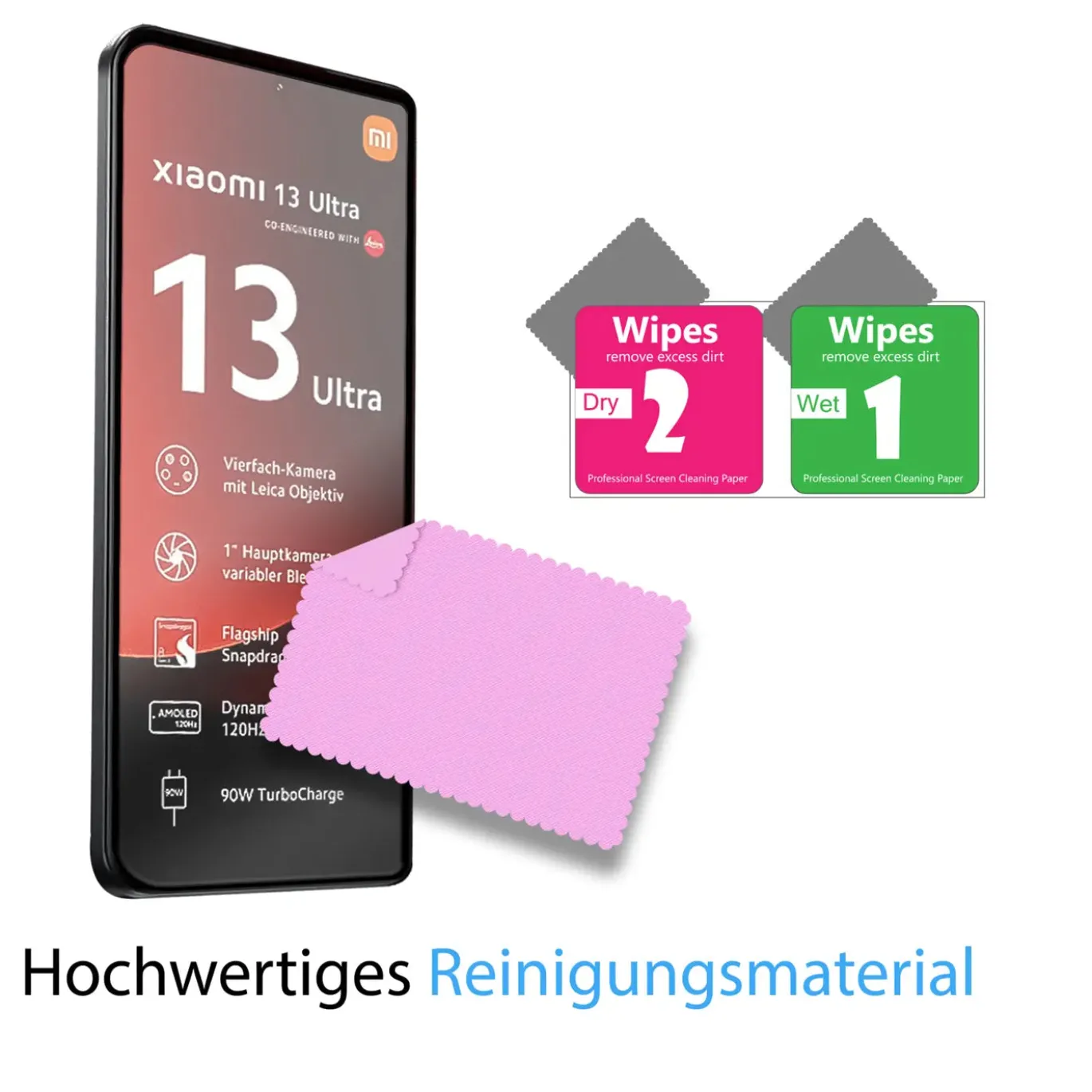 Xiaomi Redmi 14C - 9H Displayschutzfolie 2x Display & Kamera