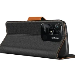 Xiaomi Redmi 10C - Jeanslook Klapphülle mit Kartenfach