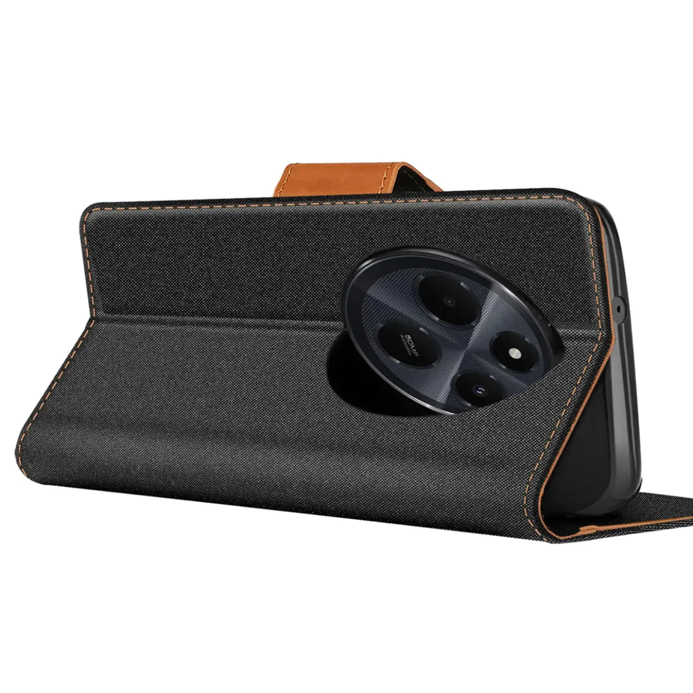 Xiaomi Redmi 14C - Jeanslook Klapphülle mit Kartenfach