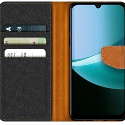 Xiaomi Redmi 15C - Jeanslook Klapphülle mit Kartenfach