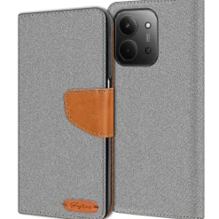 Xiaomi Redmi 15C - Jeanslook Klapphülle mit Kartenfach