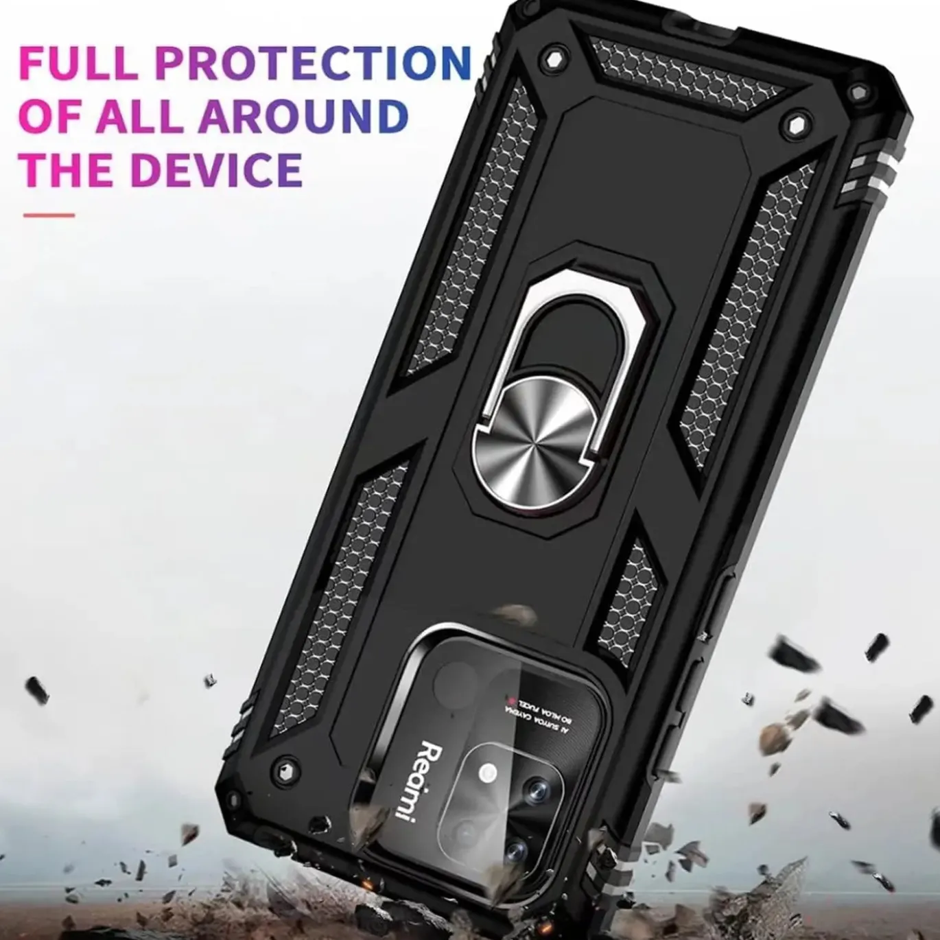 Xiaomi Redmi 12C - Outdoor Hardcase mit Ringhalter