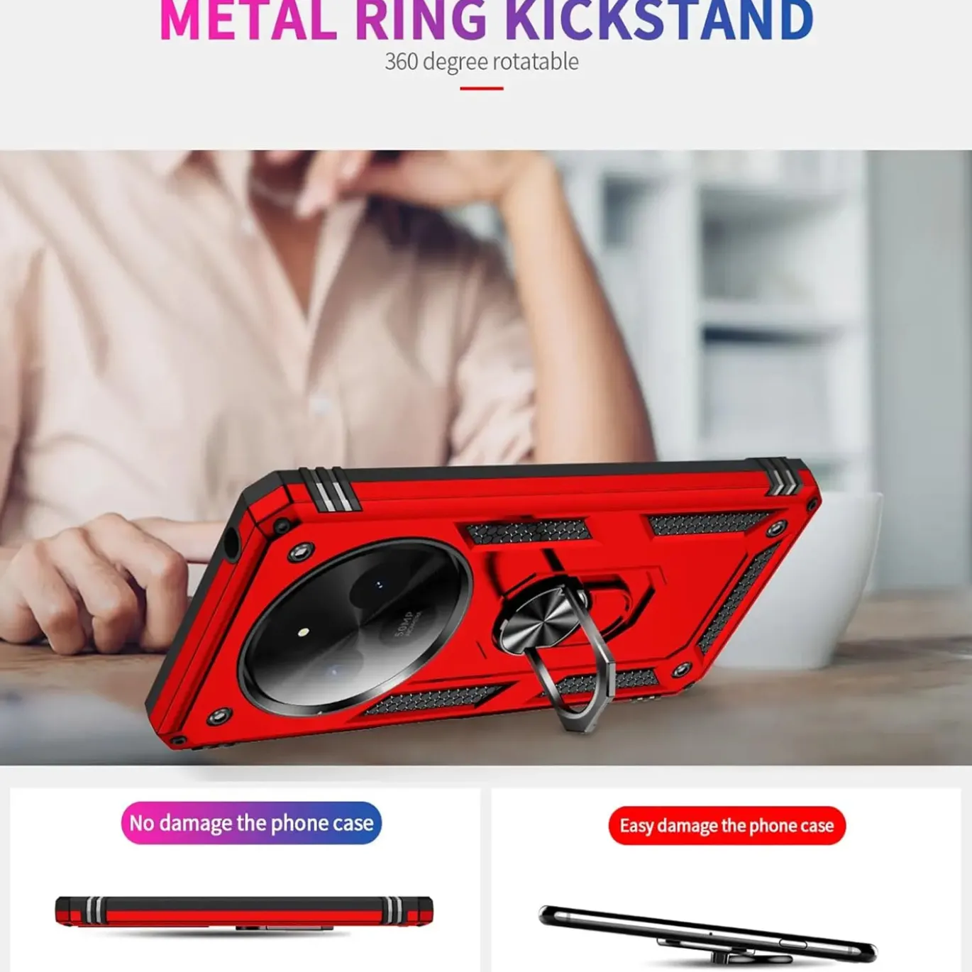 Xiaomi Redmi 14C - Outdoor Hardcase mit Ringhalter