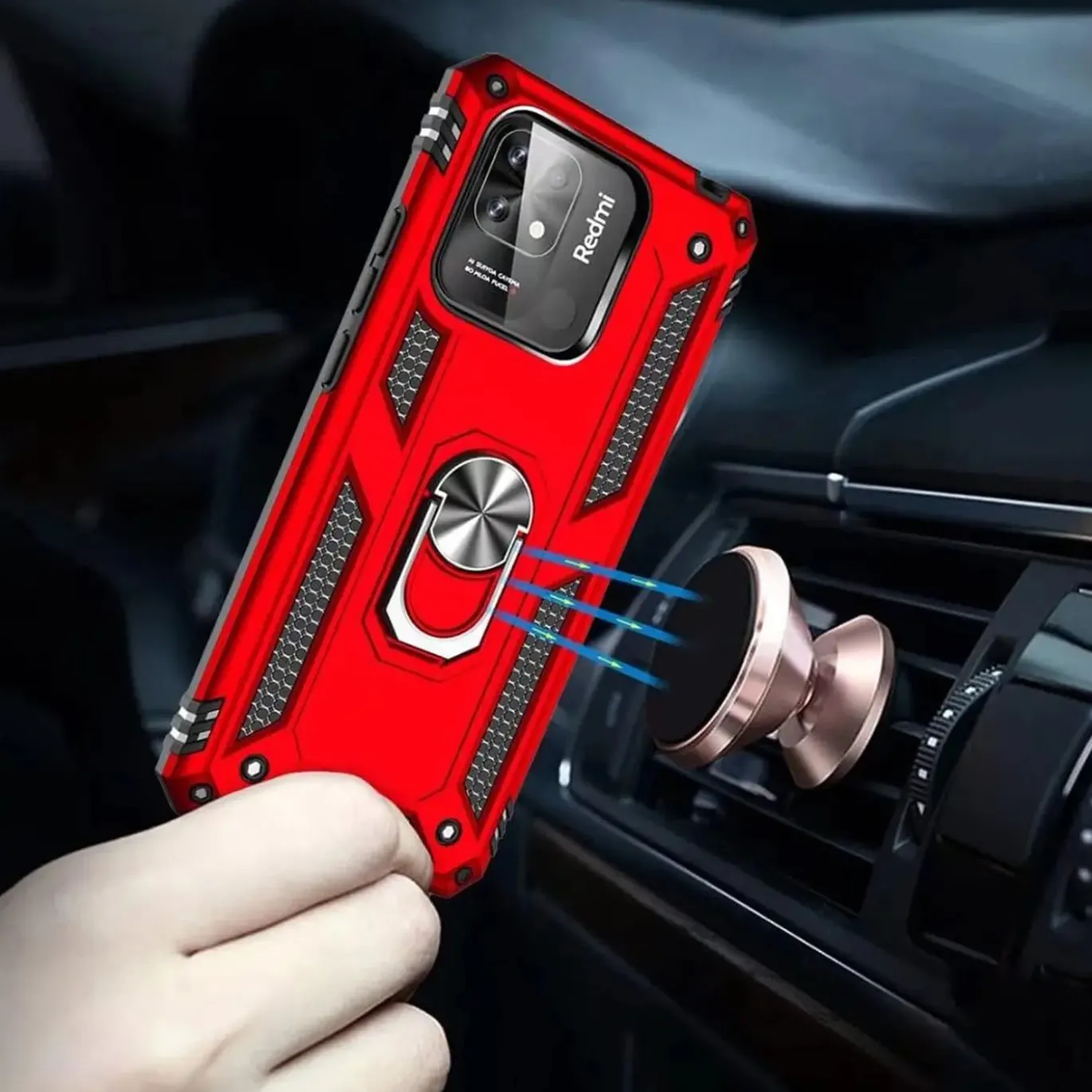 Xiaomi Redmi 10C - Outdoor Hardcase mit Ringhalter