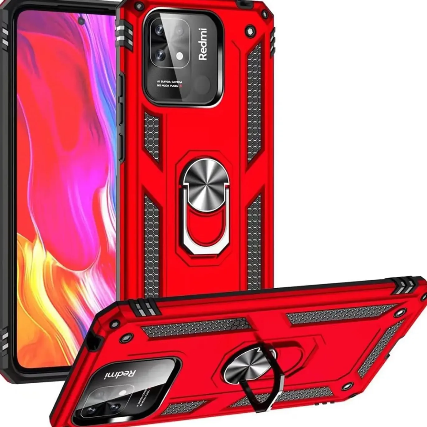 Xiaomi Redmi 10C - Outdoor Hardcase mit Ringhalter