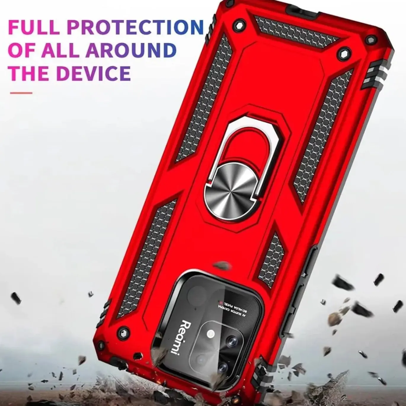 Xiaomi Redmi 10C - Outdoor Hardcase mit Ringhalter