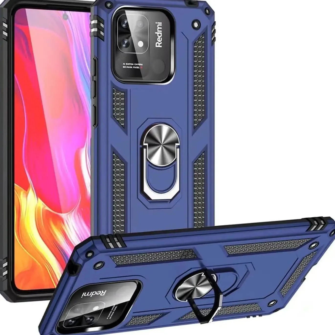 Xiaomi Redmi 10C - Outdoor Hardcase mit Ringhalter
