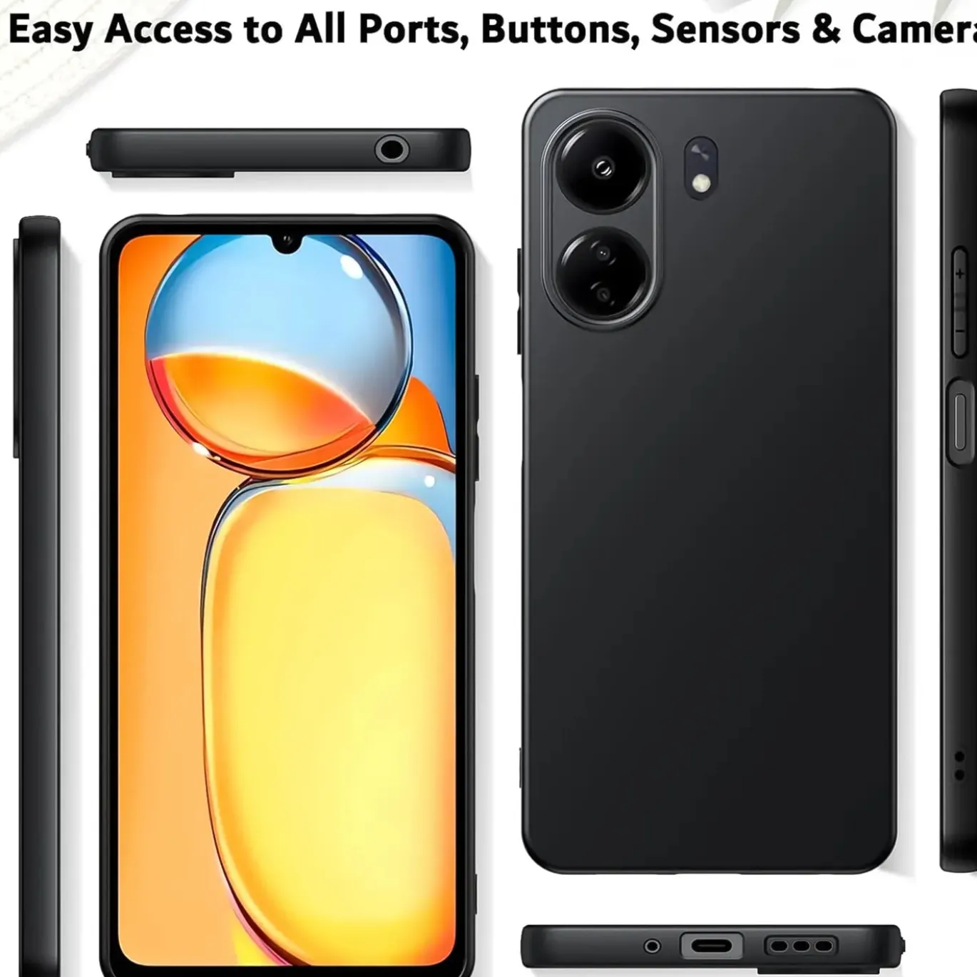 Xiaomi Redmi 13C - Slim Silikon Backcover Schwarz