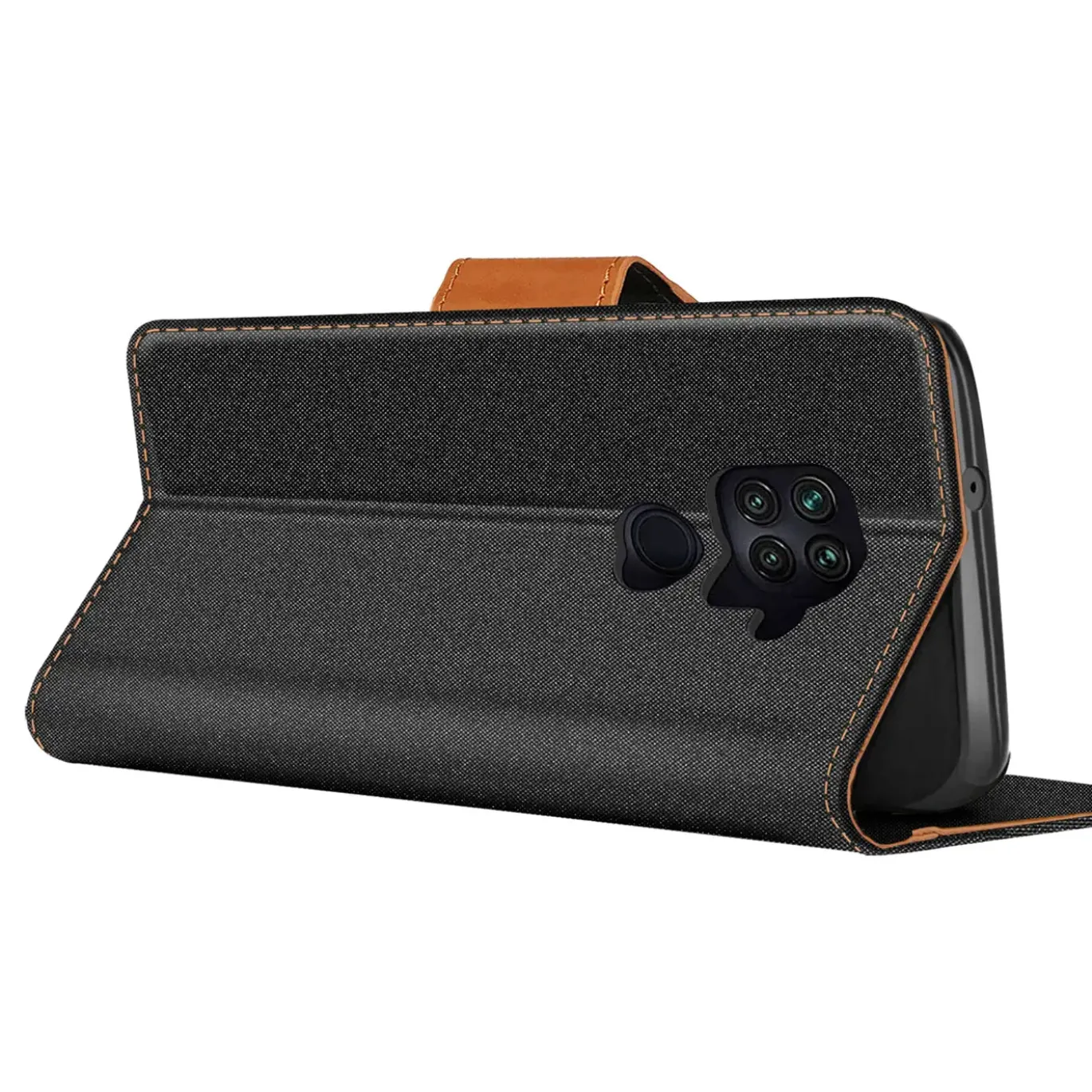 Xiaomi Redmi Note 9 - Jeanslook Klapphülle mit Kartenfach