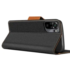 Xiaomi Redmi Note 10 / 10S - Jeanslook Klapphülle mit Kartenfach