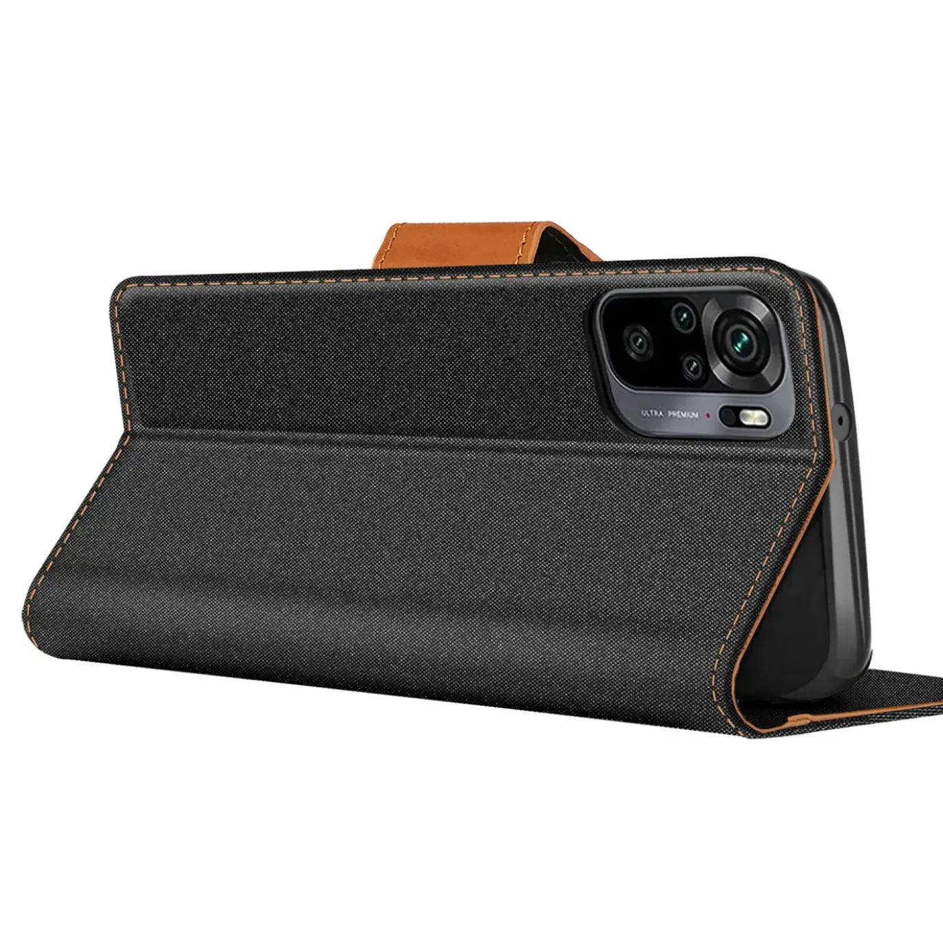 Xiaomi Redmi Note 10 / 10S - Jeanslook Klapphülle mit Kartenfach