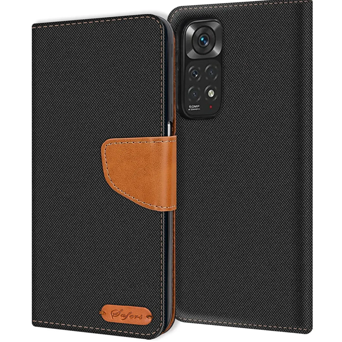 Xiaomi Redmi Note 11 / 11s - Jeanslook Klapphülle mit Kartenfach