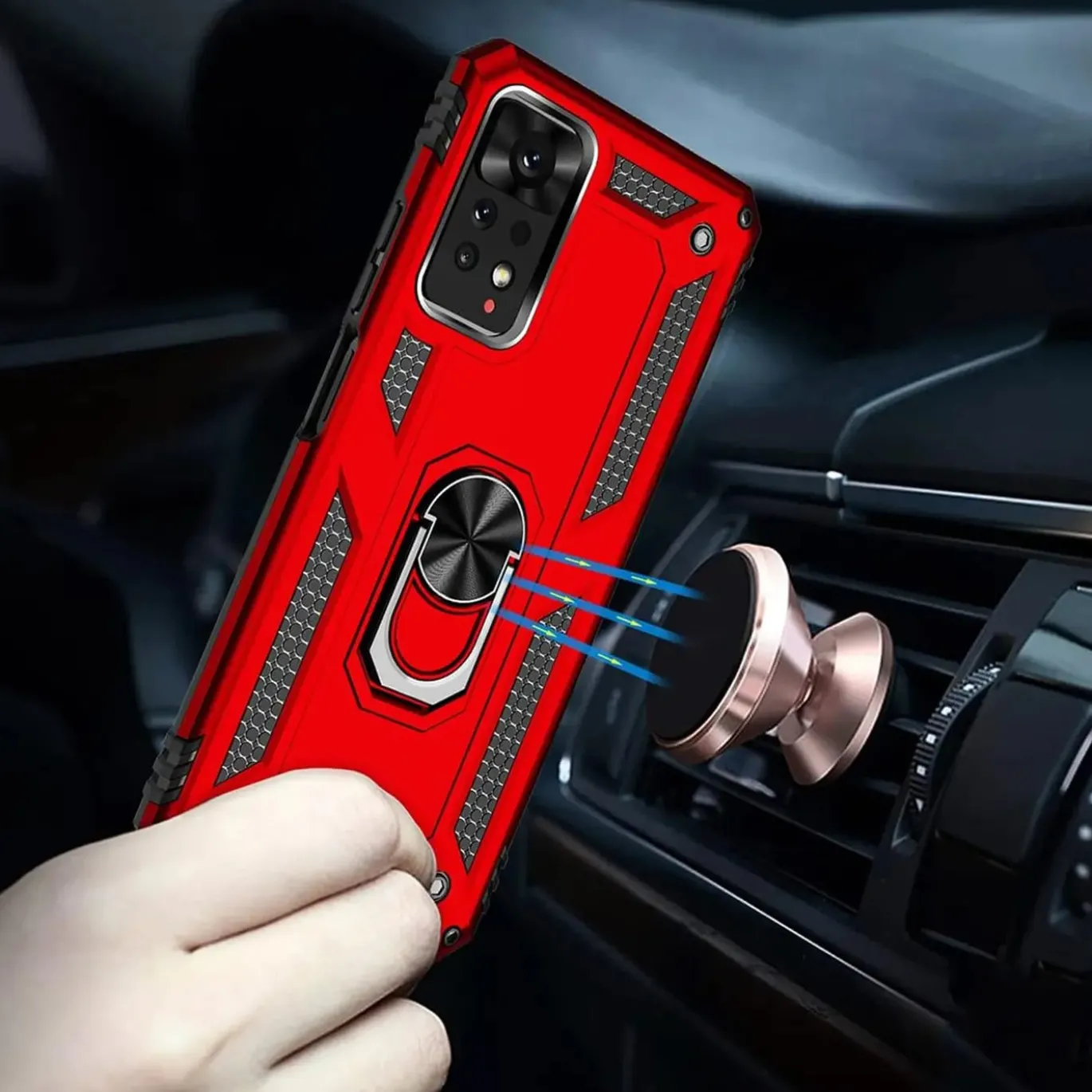 Xiaomi Redmi Note 11 / 11s - Outdoor Hardcase mit Ringhalter