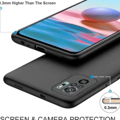 Xiaomi Redmi Note 10 / 10S - Slim Silikon Backcover Schwarz