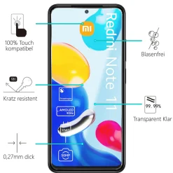 Xiaomi Redmi Note 11 / 11s - 2x 9H Panzer Glasfolie, Displayfolie
