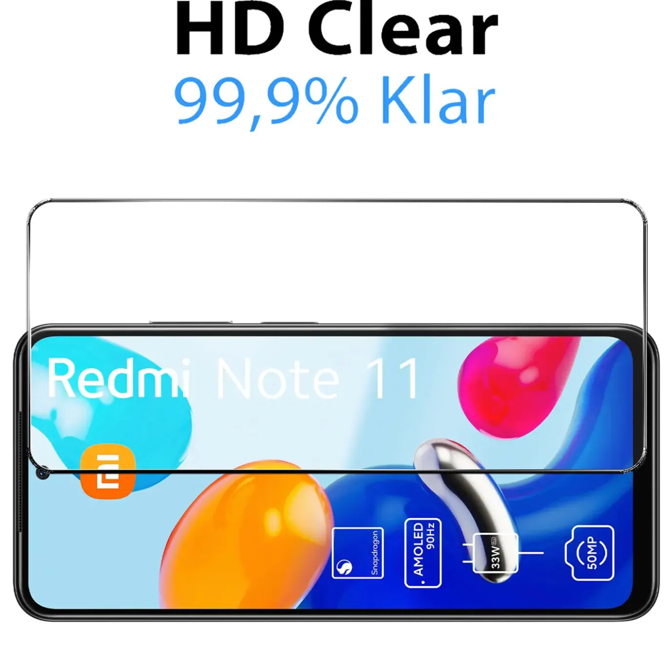 Xiaomi Redmi Note 11 / 11s - 2x 9H Panzer Glasfolie, Displayfolie