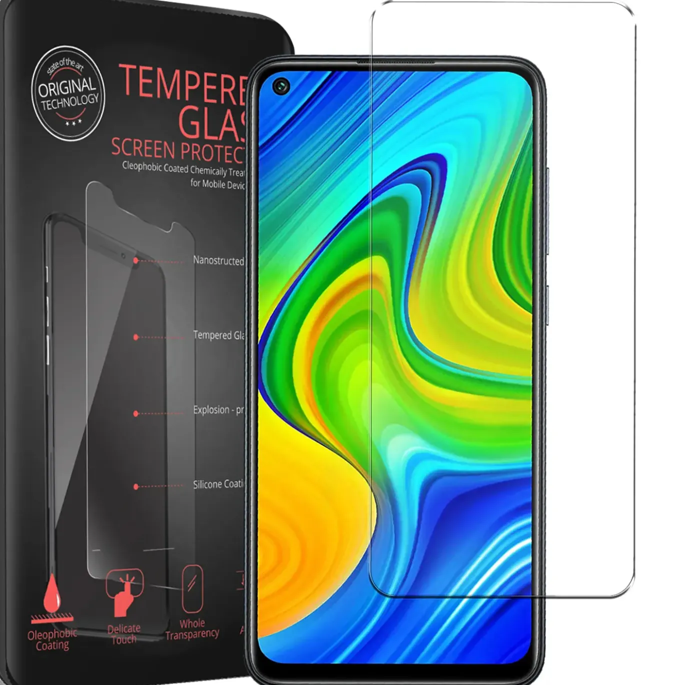 Xiaomi Redmi Note 9 - 2x 9H Panzer Glasfolie, Displayfolie
