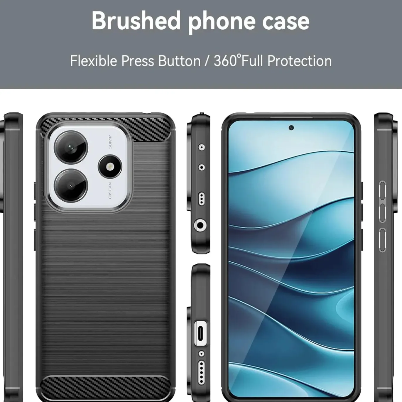 Xiaomi Redmi Note 14 5G - Carbon Case Hülle, stoßfest