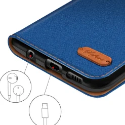 Xiaomi Redmi Note 13 5G - Jeanslook Klapphülle mit Kartenfach