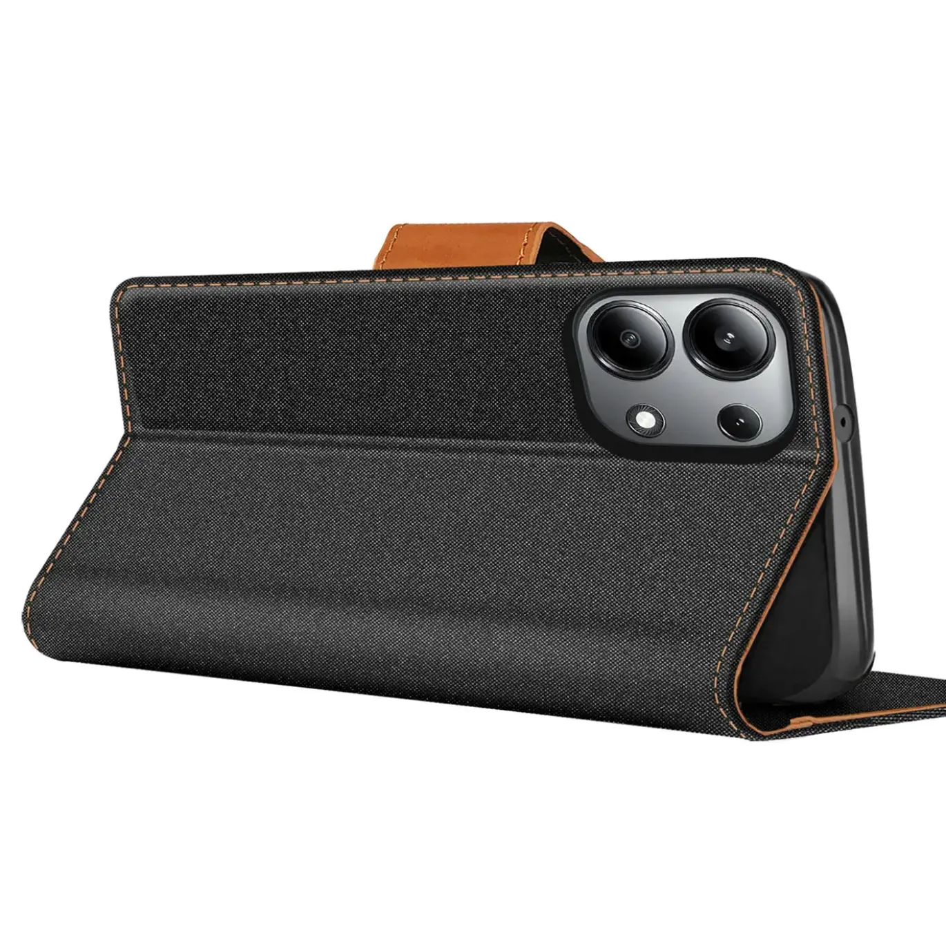 Xiaomi Redmi Note 13 4G - Jeanslook Klapphülle mit Kartenfach