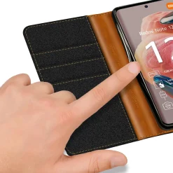Xiaomi Redmi Note 12 4G - Jeanslook Klapphülle mit Kartenfach