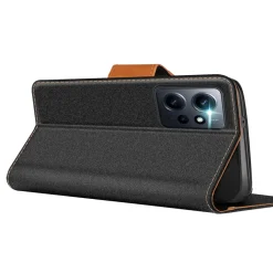 Xiaomi Redmi Note 12 4G - Jeanslook Klapphülle mit Kartenfach