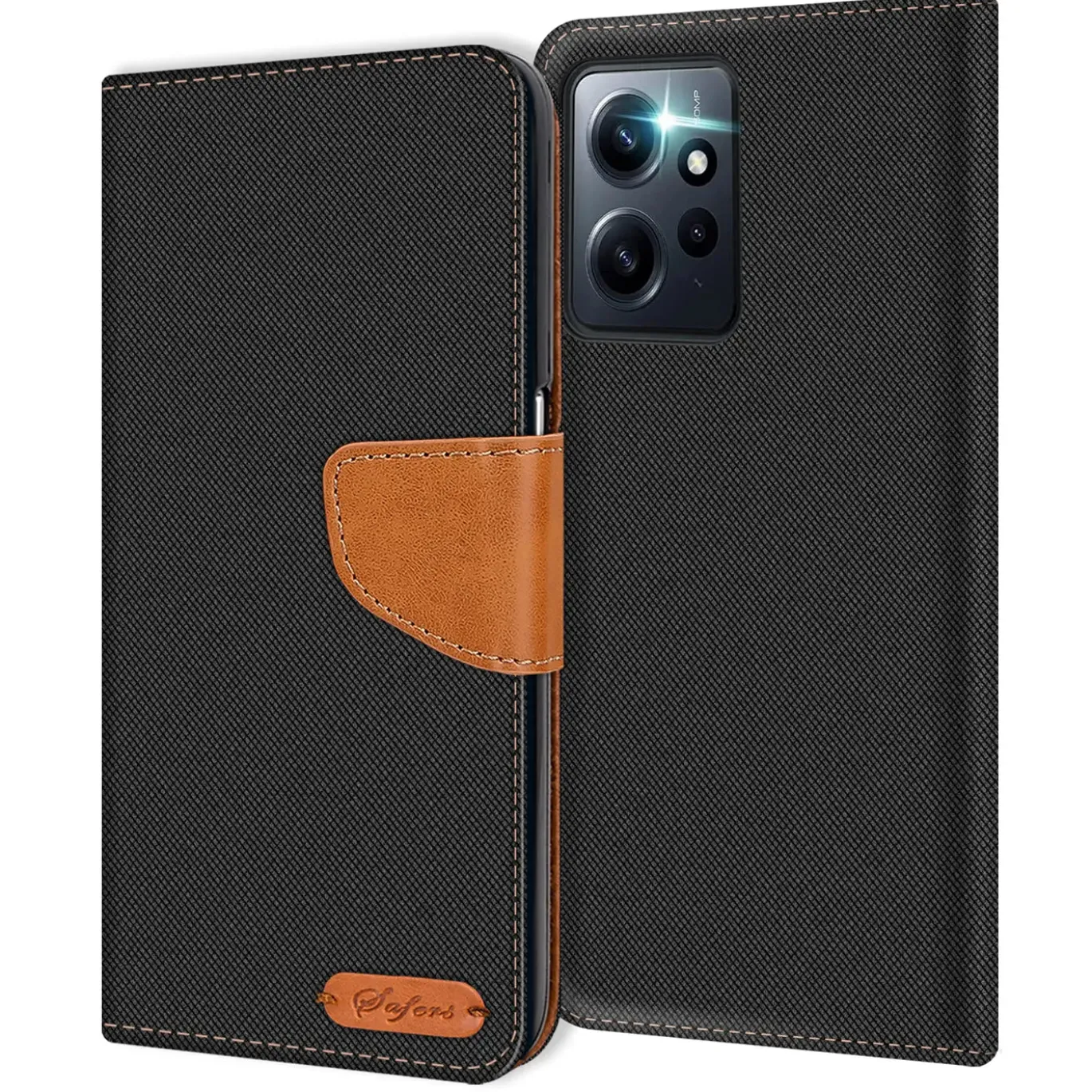Xiaomi Redmi Note 12 4G - Jeanslook Klapphülle mit Kartenfach