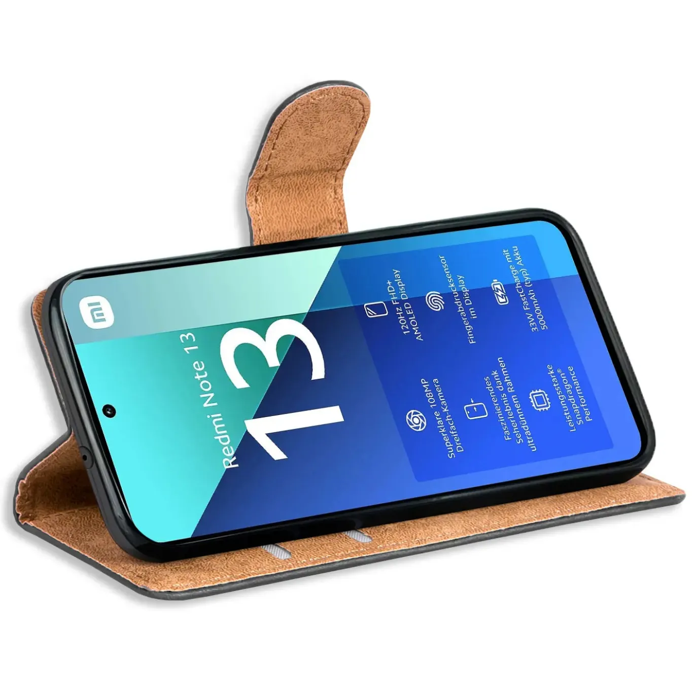 Xiaomi Redmi Note 13 4G - Klapphülle mit Kartenfächern