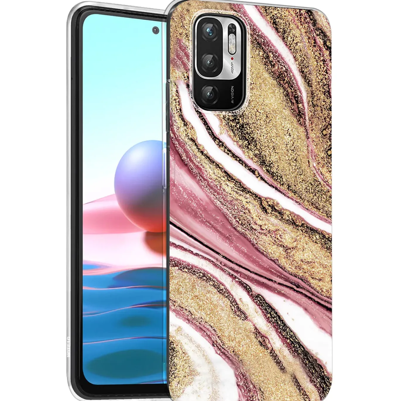 Xiaomi Redmi Note 10 5G - Marmor & Sand Design Hülle